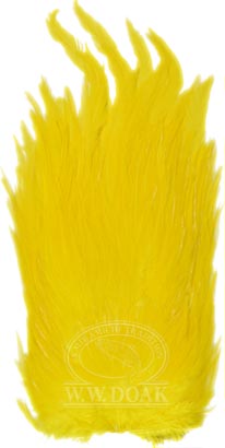 Whiting American Hackle<br>Cock Saddle - Yellow from W. W. Doak Whiting American Hackle<br>Cock Saddle - Yellow from W. W. Doak