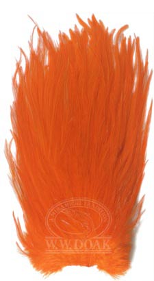 Metz Magnum Cock Saddle<br>Grade 1 - Dyed Orange from W. W. Doak Metz Magnum Cock Saddle<br>Grade 1 - Dyed Orange from W. W. Doak