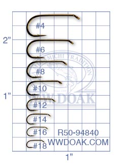Fly Tying Hook Chart