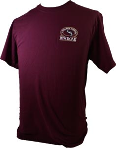 W. W. Doak Embroidered T-Shirt<br>Burgundy from W. W. Doak