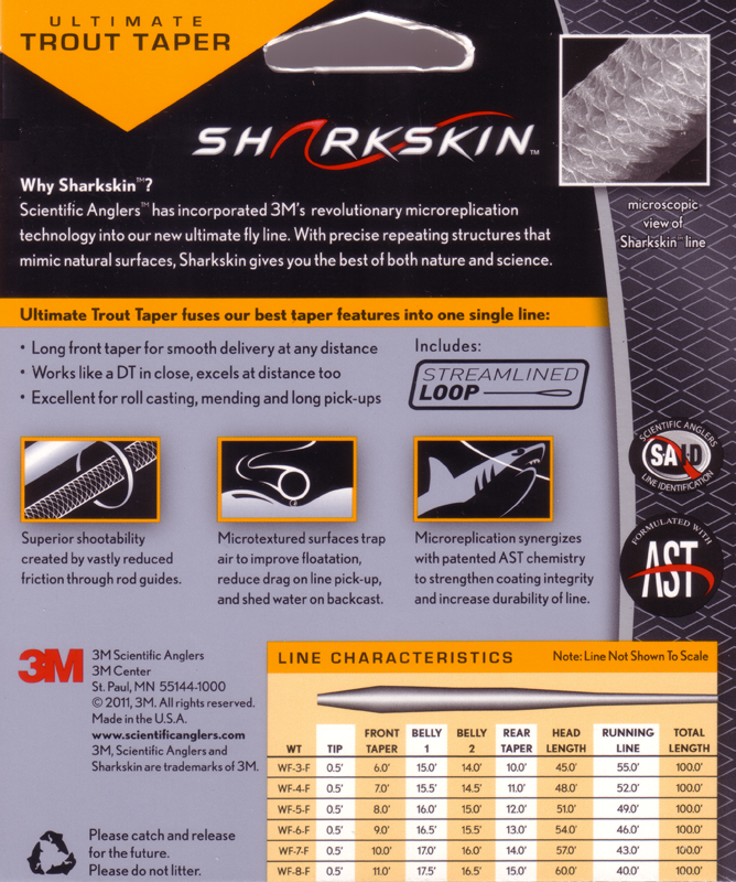 Details about   Scientific Anglers Sharkskin 