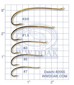 Daiichi #2055<br>"Alec Jackson" Spey Hooks<br>Gold from W. W. Doak