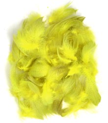Dyed Mallard Flank<br>Fluorescent Yellow from W. W. Doak
