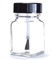 Glass Jar with Brush<br>Lacquer Applicator from W. W. Doak
