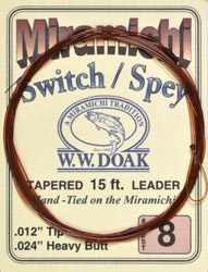 W. W. Doak Switch/Spey<br>Hand Tied Leaders - 15 ft. from W. W. Doak