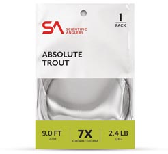 Scientific Anglers Absolute<br>Trout Tapered Leader from W. W. Doak Scientific Anglers Absolute<br>Trout Tapered Leader from W. W. Doak