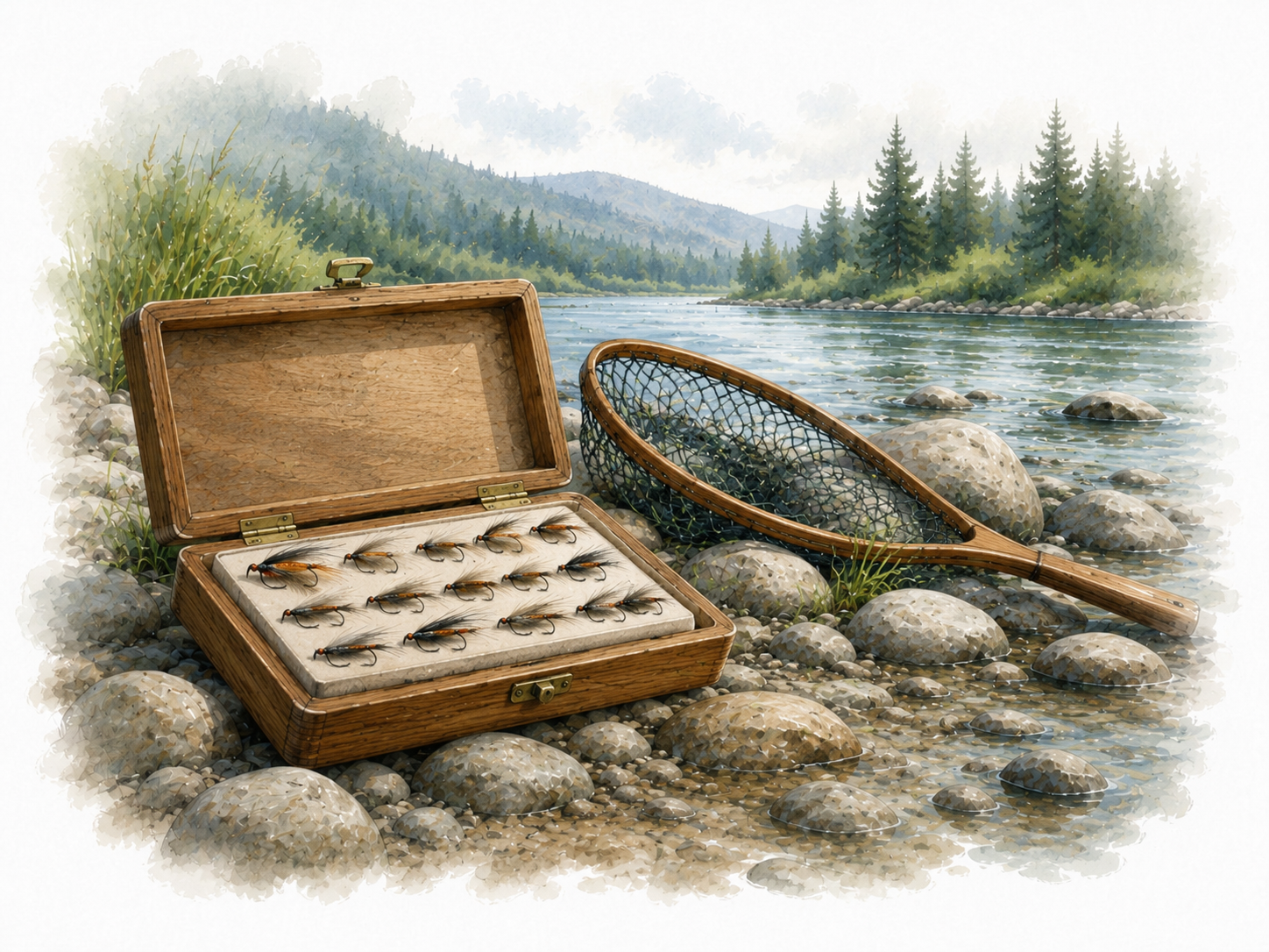 Fly box and net