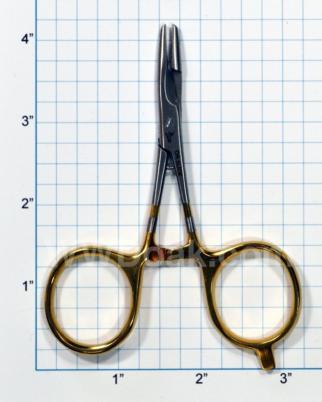 Dr. Slick Scissor Clamps - 4" with Gold Handles - SNH4G