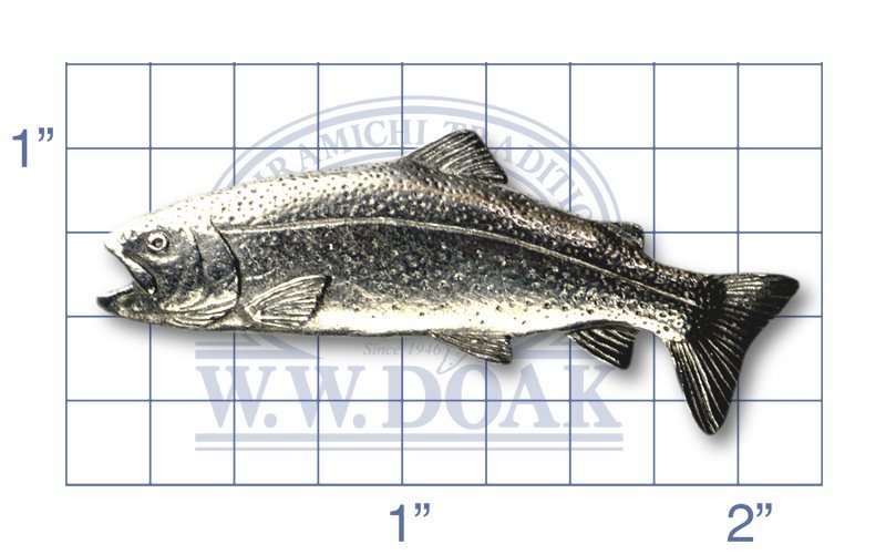 Rainbow Trout Pin - Large - Pewter