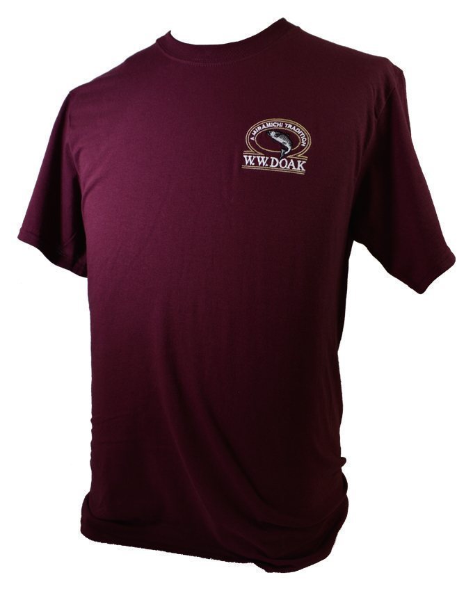 W. W. Doak Embroidered T-Shirt - Burgundy