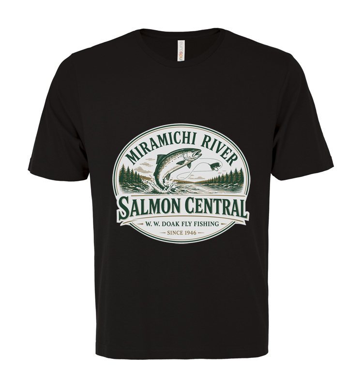 Salmon Central T-Shirt - Black