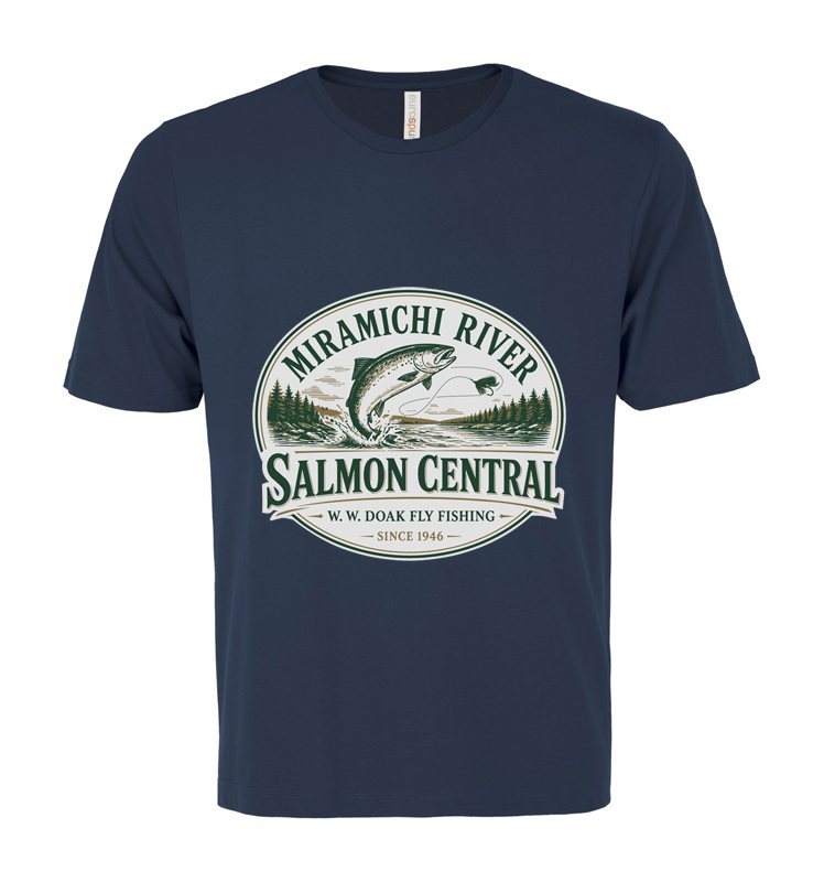 Salmon Central T-Shirt - Navy