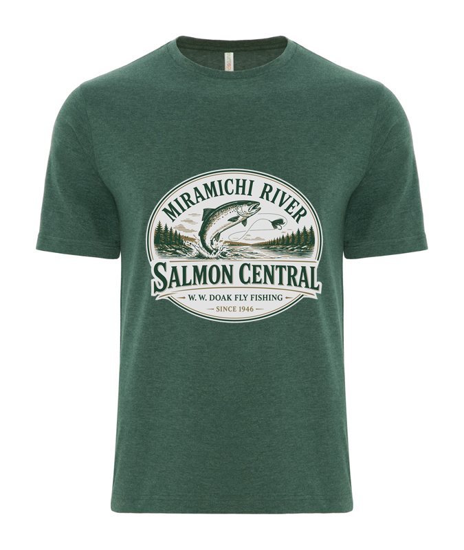 Salmon Central T-Shirt - Forest Heather - Medium