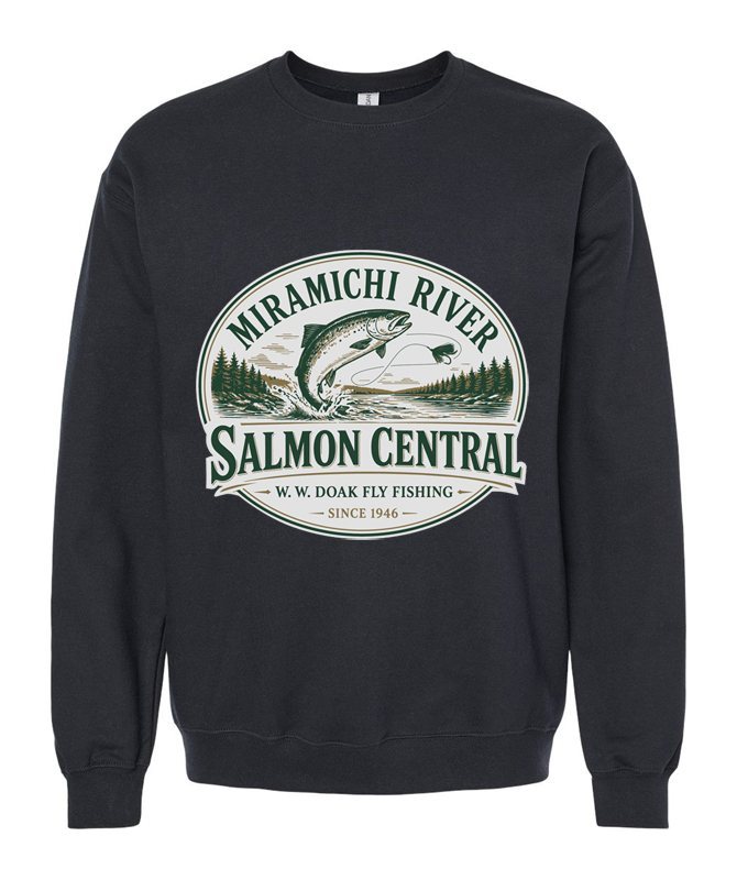 Salmon Central Crewneck - Black