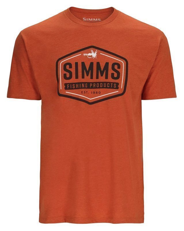 Simms Fly Patch T-Shirt - Adobe Heather