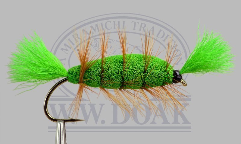 Green Bomber - Brown Hackle - Green Tail