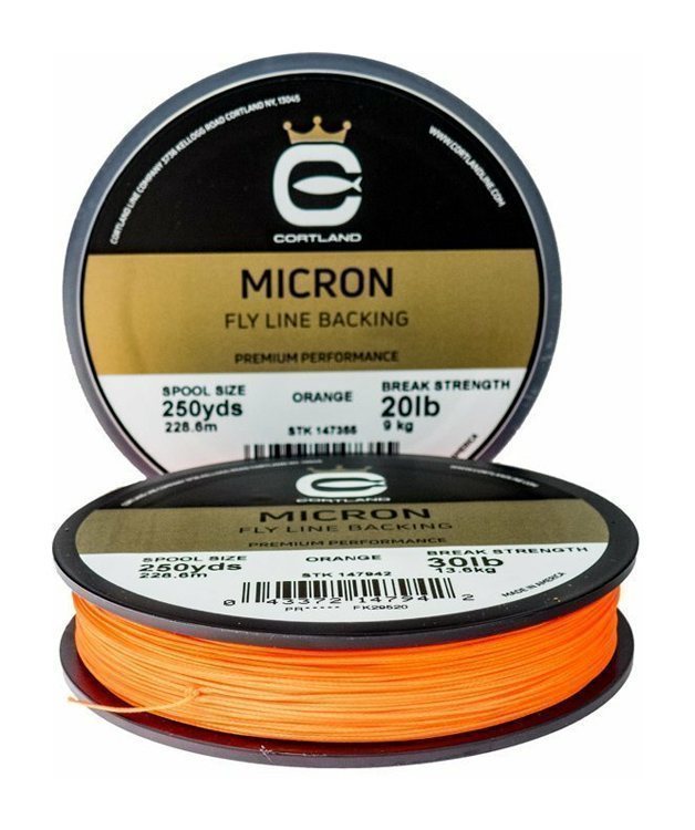 Cortland Micron 20 lb. Backing Line 100 yds - Orange