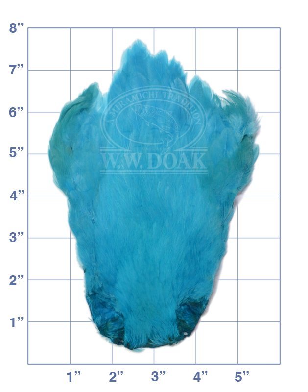 Salmon Fly Hen Neck - Silver Doctor Blue