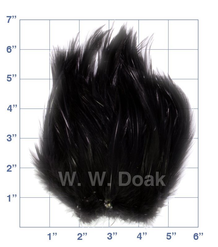 Strung Cock Neck Hackle - Black