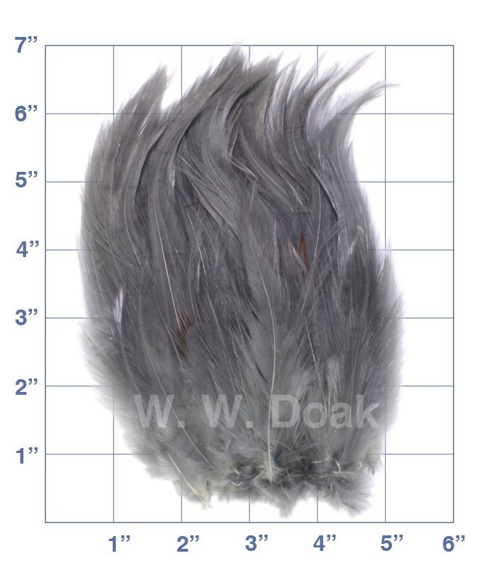 Strung Cock Neck Hackle - Shad Grey