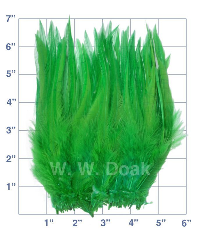 Strung Saddle Hackle - 6"-7" - Green Highlander