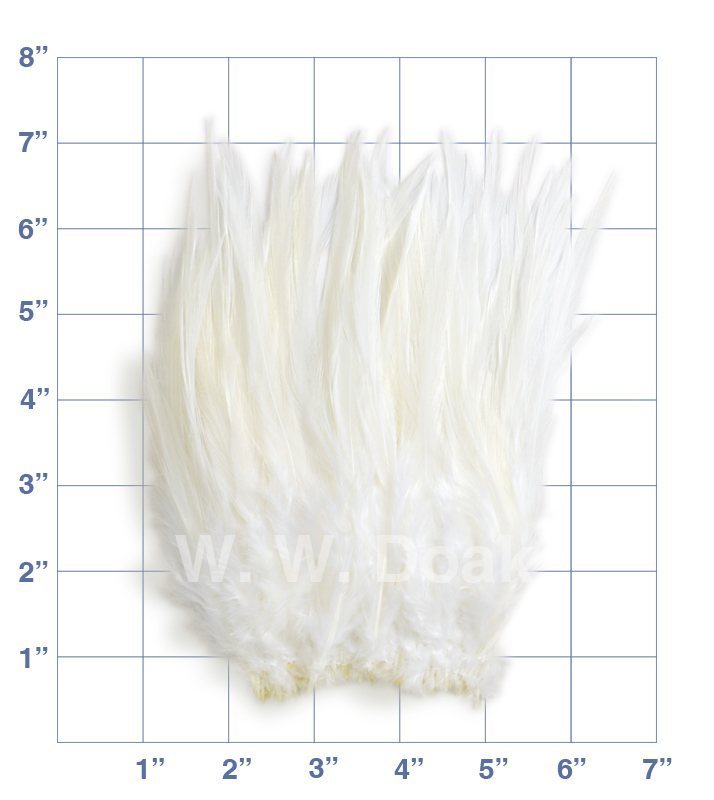 Strung Saddle Hackle - 6"-7" - White