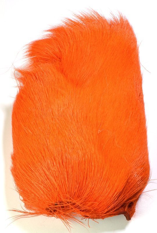 Dyed Deer Body Hair - per 30 grams - Orange