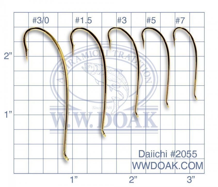 Daiichi #2055 "Alec Jackson" Spey Hooks - Gold - Size 3/0 - per 10