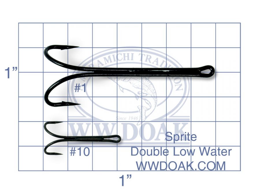 Sprite Double Low Water Hooks - Size 10 - per 10