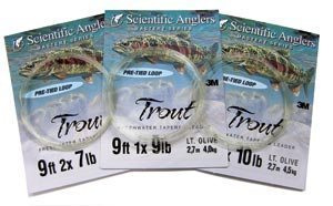 Scientific Anglers Freshwater<br>9 ft. Knotless Tapered Leaders