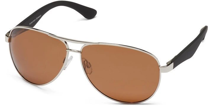 Siesta Sunglasses - Shiny Silver Frame - Brown Lenses